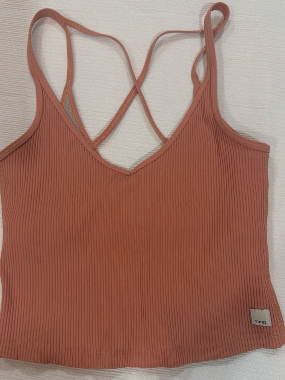 Vuori Ribbed Crop Tank Small - Picture 1 of 4